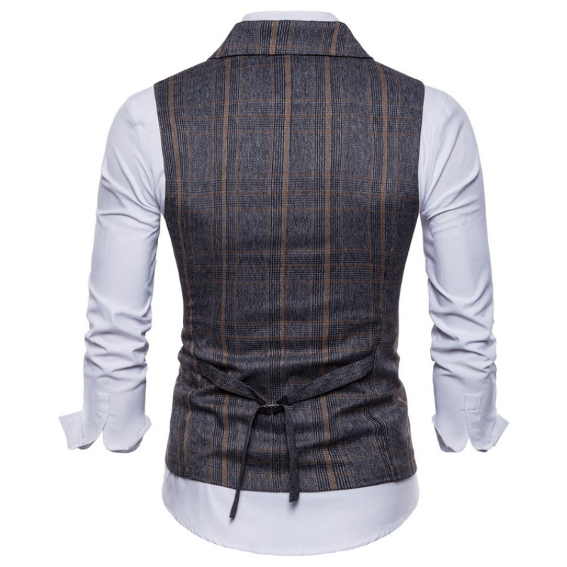 Men's Vests Spring Autumn Men Plus Size Slim Buttons Lattice Business Formal Buckle Handsome Simple Allmatch Fashion Casual Blazer 230705