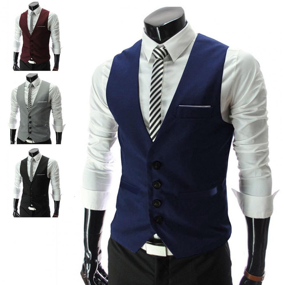 Men's Vests Formal Vest Slim Fit Simple Suit Casual Waistcoat 230705