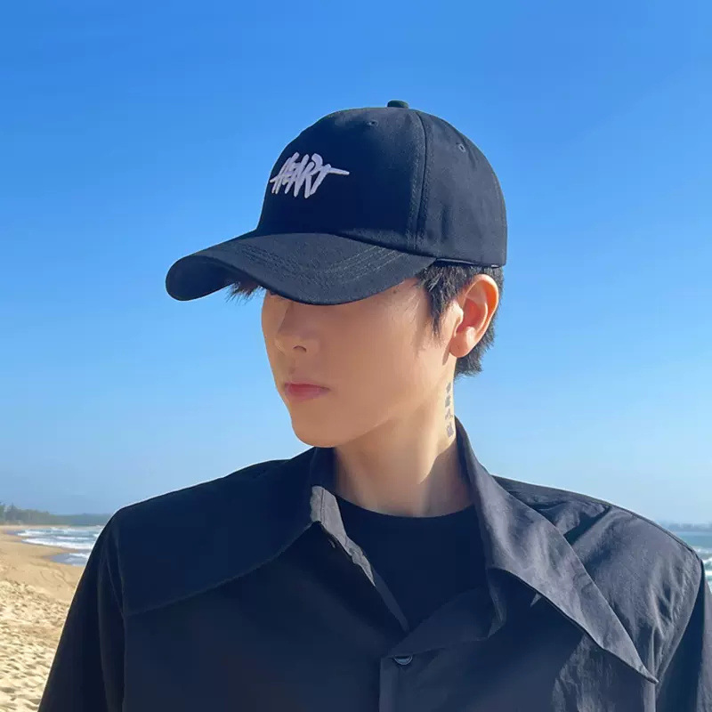 Heart Embroidery Baseball Cap Cotton Fashion Outdoor Fishing Sunscreen Sports Hart Adjustable Solid Color Dad Hats