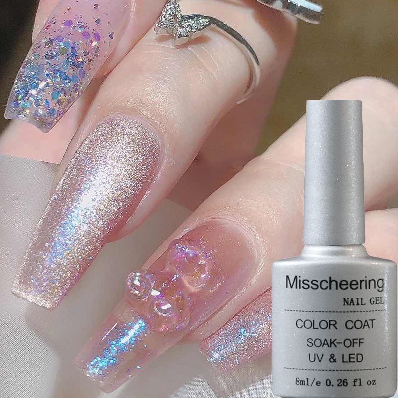 Nail Gel Rainbow Cat Eye Magnetic Polish Gel Colorful Reflective Sparkling Universal Nail Polish Can Be Use on Any Color Nail Accesorios 230706