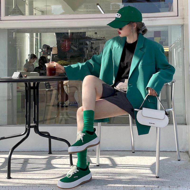 Womens Suits UNXX Korean Blazer Women Fashion Solid Color Casual Suit Jacket Streetwear Loose Jackets Office Lady Harajuku