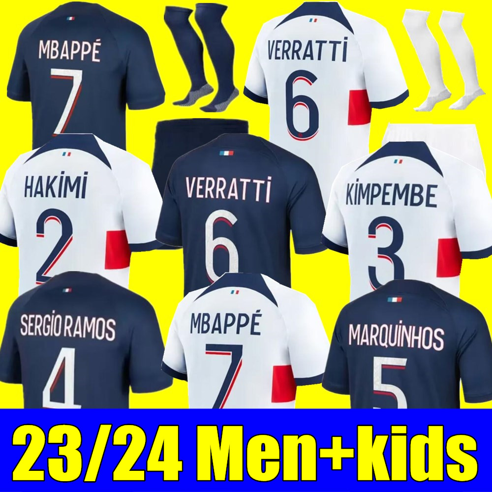 2023 2024 soccer jerseys maillot de foot MBAPPE HAKIMI gk MARQUINHOS VERRATTI Paris football shirt 23 24 SERGIO RAMOS FABIAN psgs Men Women kids kit Donnarumma, 23/24 kids away+socks
2023 2024 soccer jerseys maillot de foot MBAPPE HAKIMI gk MARQUINHOS VERRATTI Paris football shirt 23 24 SERGIO RAMOS FABIAN psgs Men Women kids kit Donnarumma, 23/24 kids away+socks