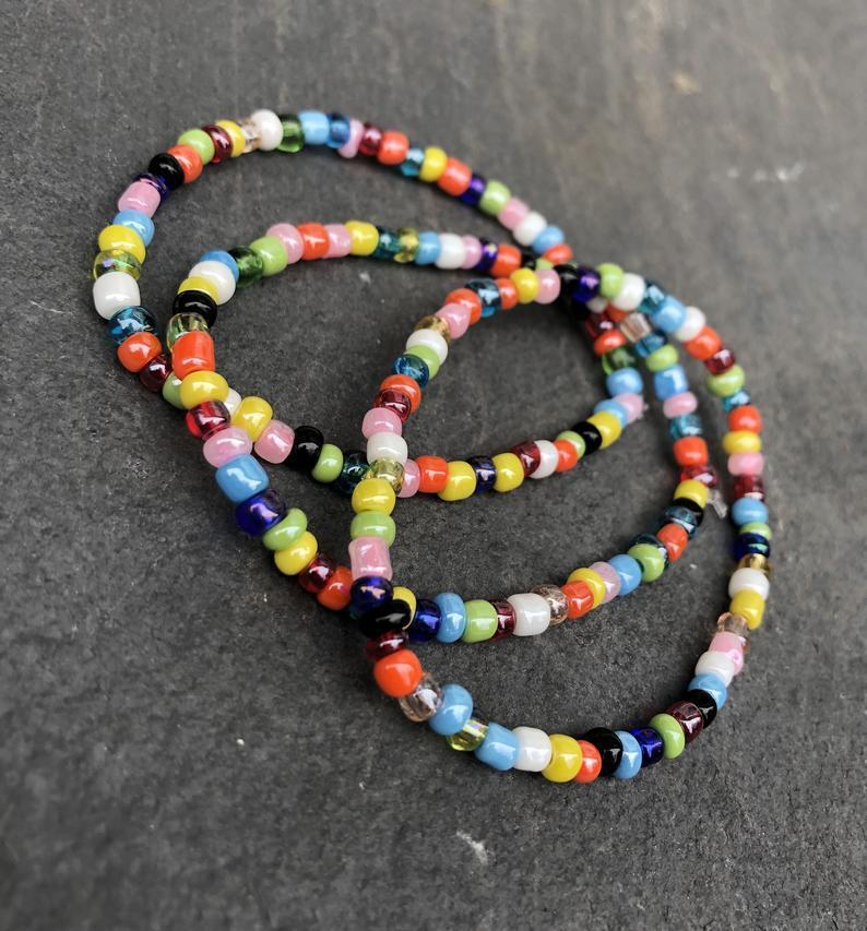 Chain Simple Fashion Multicolor Boho Handmade Elastic Seeds Beaded Bracelets for Women Jewelry Personality Beach Accessories 230706