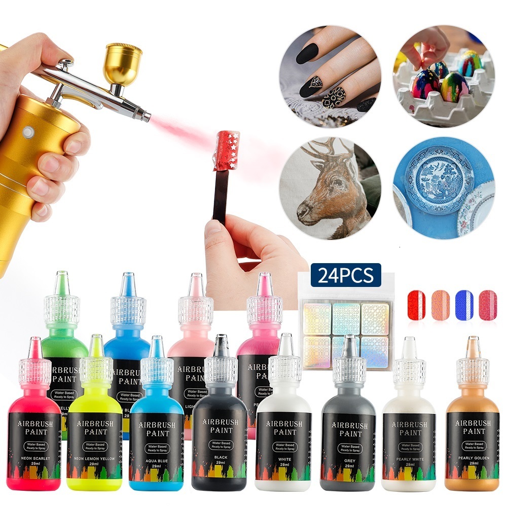 Nail Gel Airbrush Nail Ink Nail Polish Nail Paint Use For Airbrush Spray Gun Making Hollow Pattern Color Painting Stencil Nail Art Tools 230706