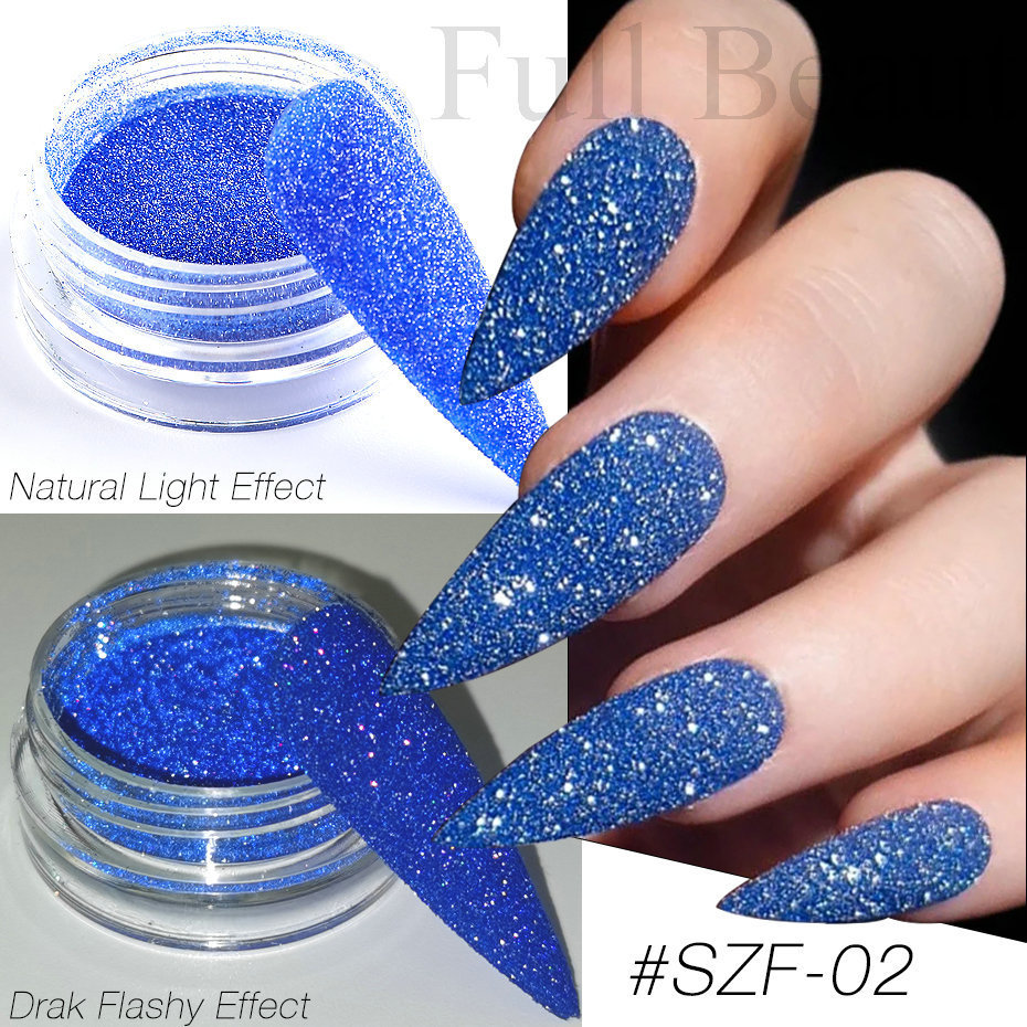 Nail Glitter 1BOX Reflective Glitter Nail Powder Flash Diamond Holographic Crystal Pigment Dip Chrome Powder For Nails DIY Dust Nail Supplies 230705