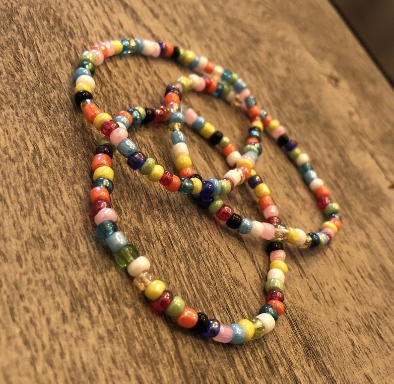 Chain Simple Fashion Multicolor Boho Handmade Elastic Seeds Beaded Bracelets for Women Jewelry Personality Beach Accessories 230706