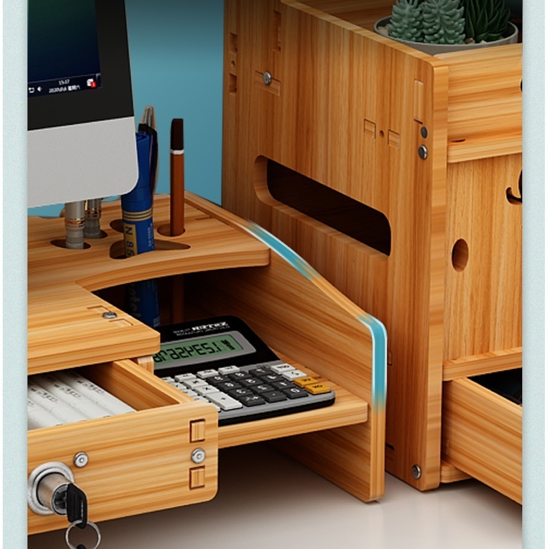 Pencil Cases Computer Elevated Monitor Bracket Desktop Storage Shelf Desk Rack 230705