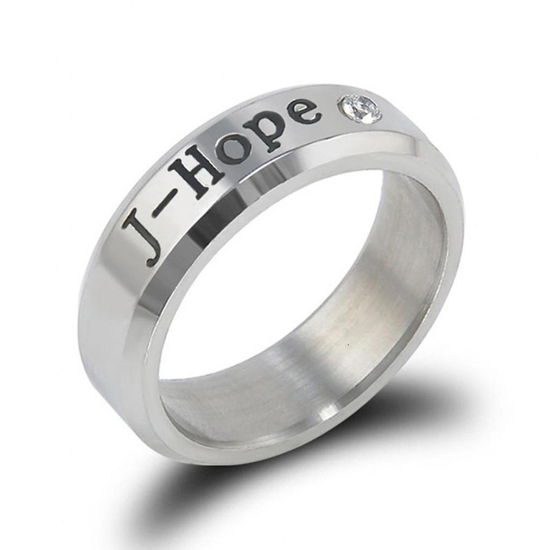 Band Rings Kpop Accessories Ring Men Stainless Steel Jimin Jhope V Finger Rings Women Men Jewelry Friends Gifts Casual Party Sport Jewelry 230706