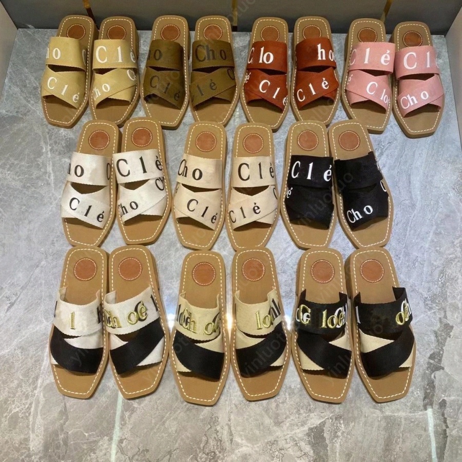 Designer Slippers Summer Rubber Sandals Channel Beach Woody Flat Mule Linen White Black Slide Fashion Scuffs Slippers Indoor Canvas Shoes 35-42
Designer Slippers Summer Rubber Sandals Channel Beach Woody Flat Mule Linen White Black Slide Fashion Scuffs Slippers Indoor Canvas Shoes 35-42