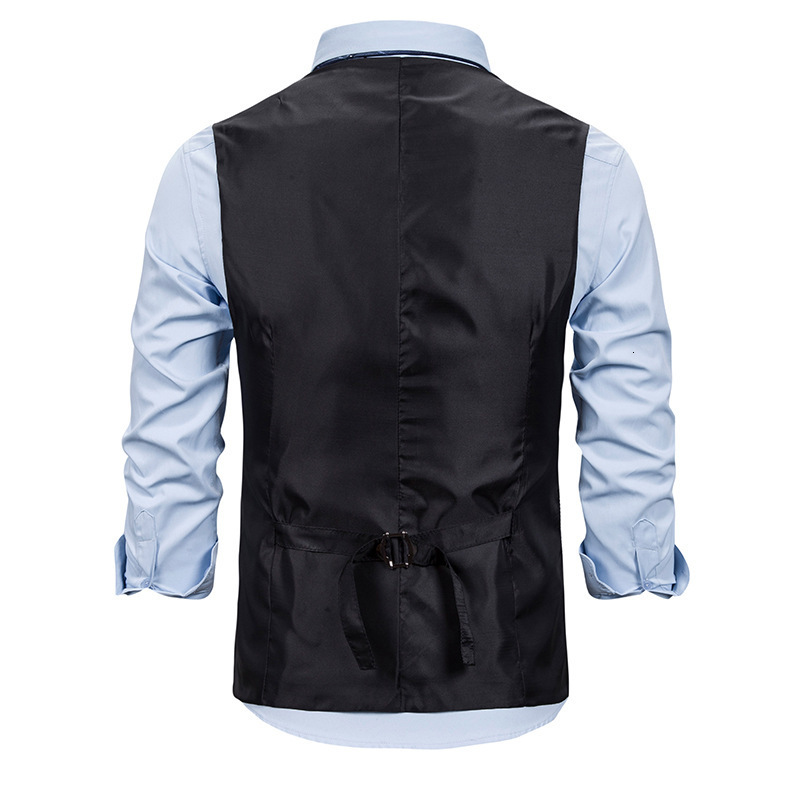 Men's Vests Suit Vest Brown Wool Tweed Business Waistcoat Jacket Casual Slim Fit Gilet Homme For Groosmen Man Wedding 230705
