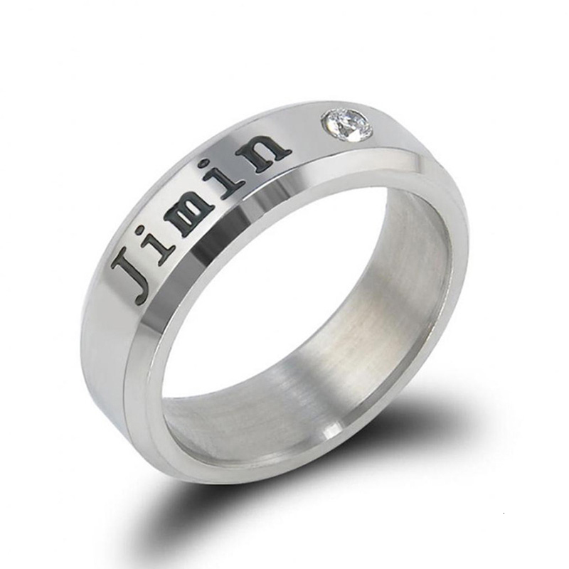 Band Rings Kpop Accessories Ring Men Stainless Steel Jimin Jhope V Finger Rings Women Men Jewelry Friends Gifts Casual Party Sport Jewelry 230706
