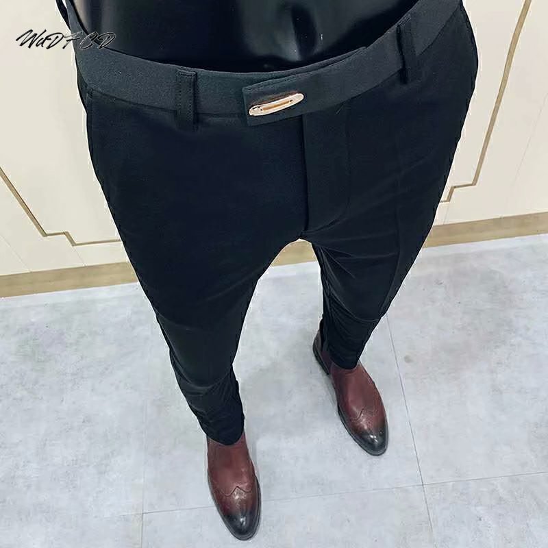 Men's Pants Men Clothing Dress Spring and Summer Fashion Casual Korean Style Easy Matching Thin Black Suit Trend Slim Leggings 230705