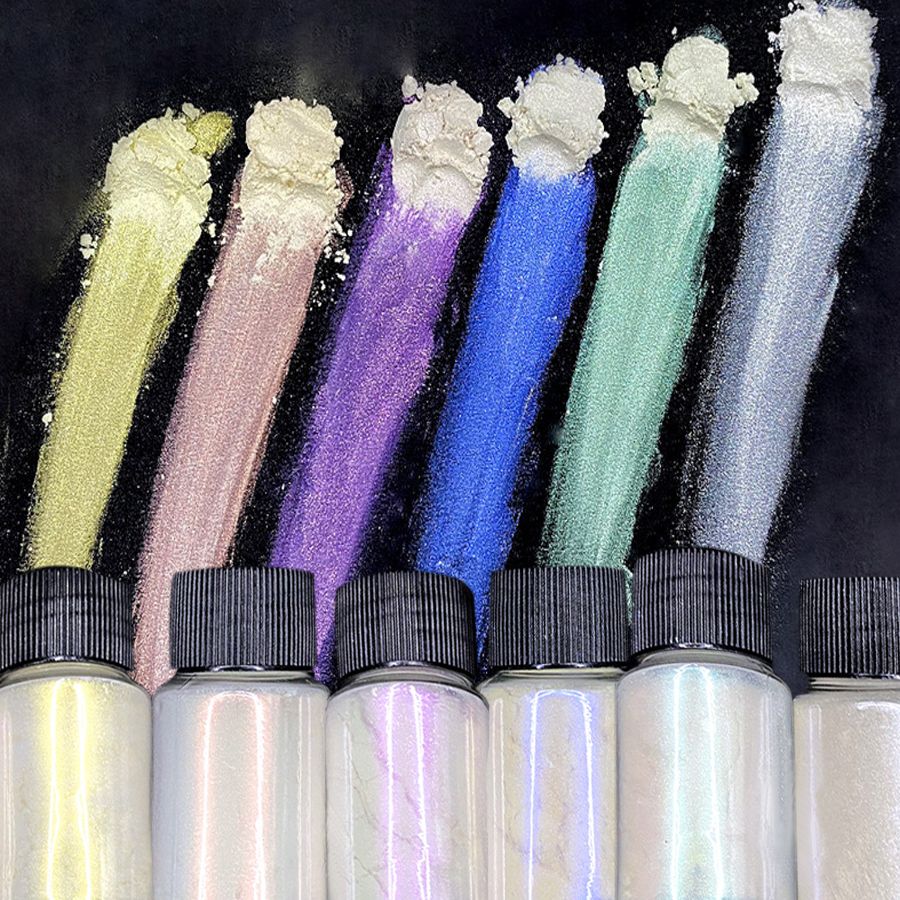 Nail Glitter 1Jar Mermaid Glitter Chrome Powder Bottled Holographic Aurora Pigment Powder s DIY Pearl White Rubbing Manicure Dust 230705