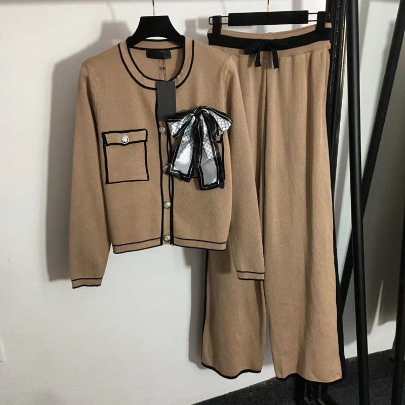 23ss Womens Tracksuits Designer Jacket Women Autumn Casual Long Sleeved Set Street Fashion Women's Pure Cotton Printed Clothing Pants Two piece s