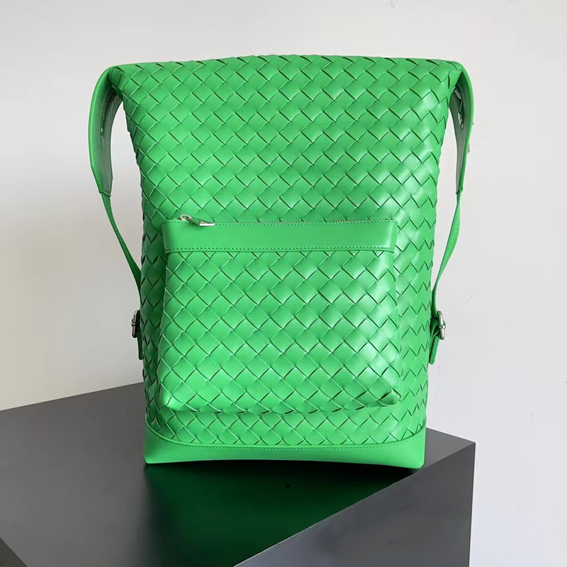 10A new top women's backpack solid color designer luxury classic fashion retro casual original wholesale weave Real leather Daily commute 653118 Large capacity b