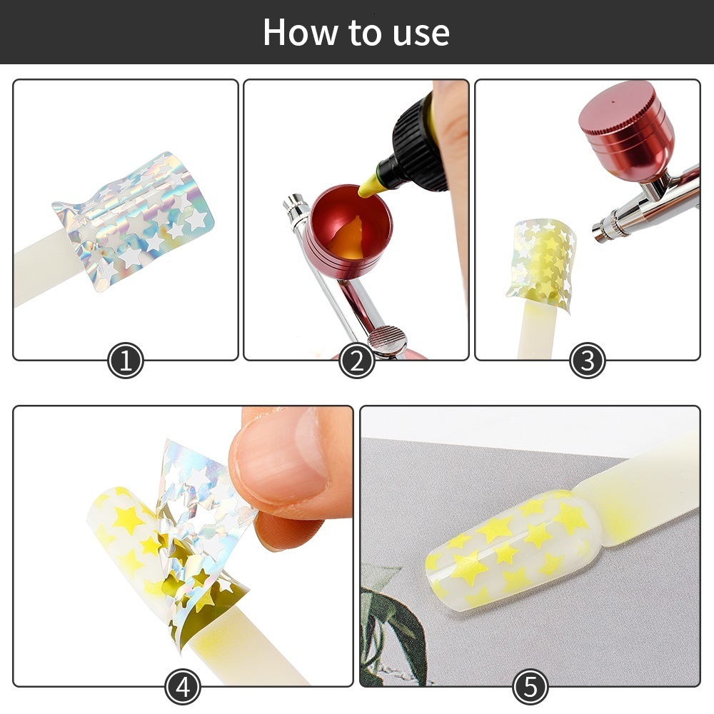 Nail Gel Airbrush Nail Ink Nail Polish Nail Paint Use For Airbrush Spray Gun Making Hollow Pattern Color Painting Stencil Nail Art Tools 230706