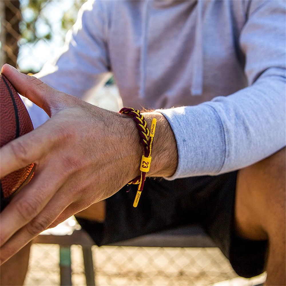 Chain Basketball Braided Rope Bracelet With Player Number Adjustable Sports Wristband Woven Bangles Trenfy Accessories 230706