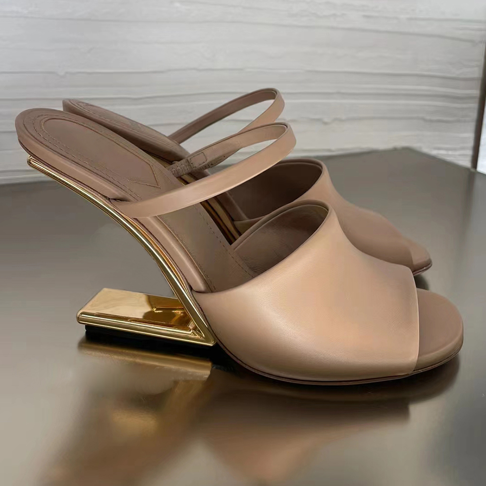 high heeled slippers for women Luxury designe nude Sculpted Metallic heel open toes slides calfskin shoes Top quality leather Woven sole raffia high heeled sandals, 21
high heeled slippers for women Luxury designe nude Sculpted Metallic heel open toes slides calfskin shoes Top quality leather Woven sole raffia high heeled sandals, 21