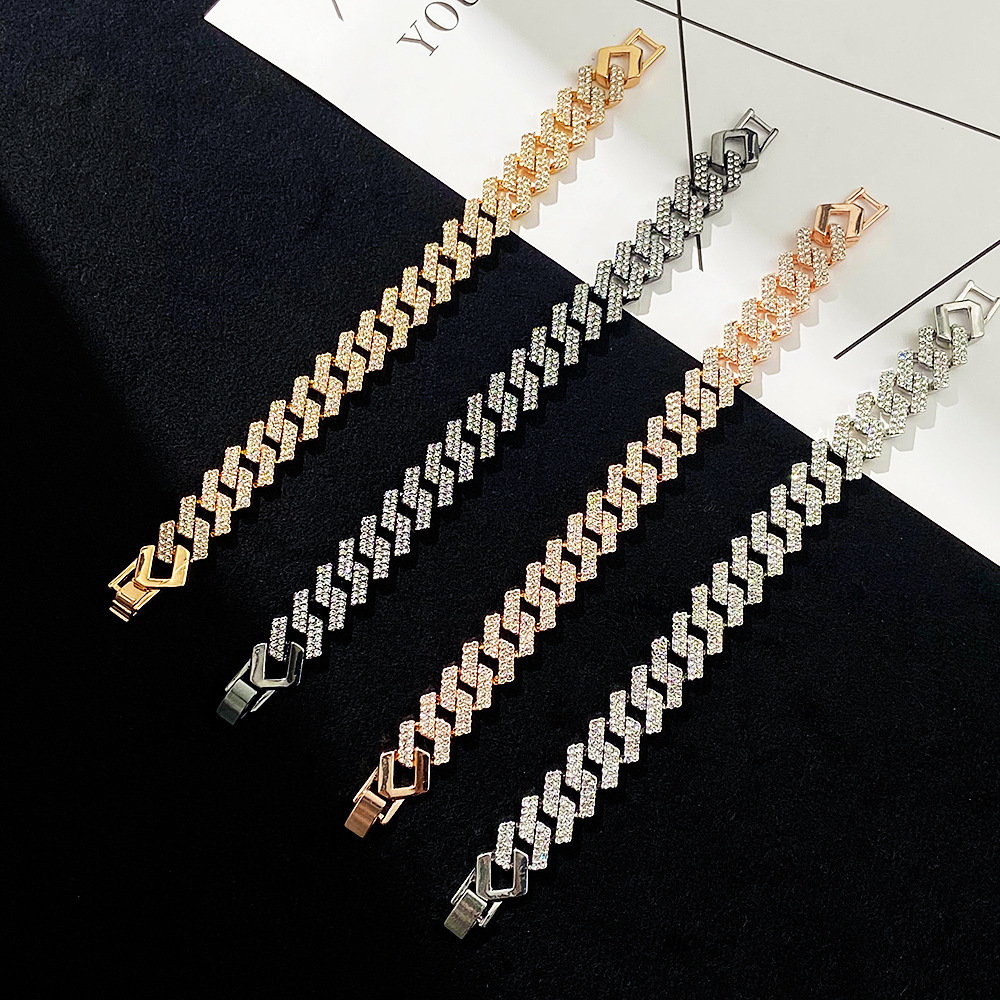 Chain Fashion Cuban Bracelet Necklace Couple Cuban Chain Bungee Hip Hop Trend Bracelet Necklace Men and Women Jewelry Gifts 230706