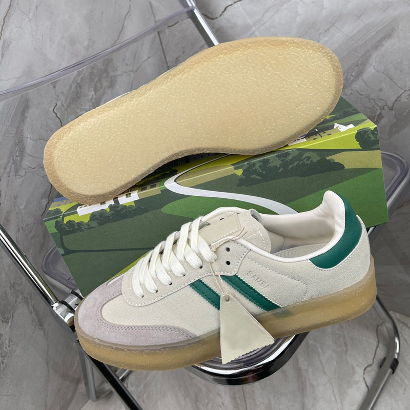 Shoes 2023 Samba Kith 8th Street Skates Casual Shoes for Men by Ronnie Fieg Chalk White Green Skate Shoe Women Sneaker 36-45