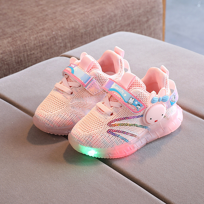 Sneakers Children Casual Running Shoes with Light LED Boys Girls Autumn Sneakers Spring Cartoon Sport Shoes Fashion Rabbit Kid Shoes 230705