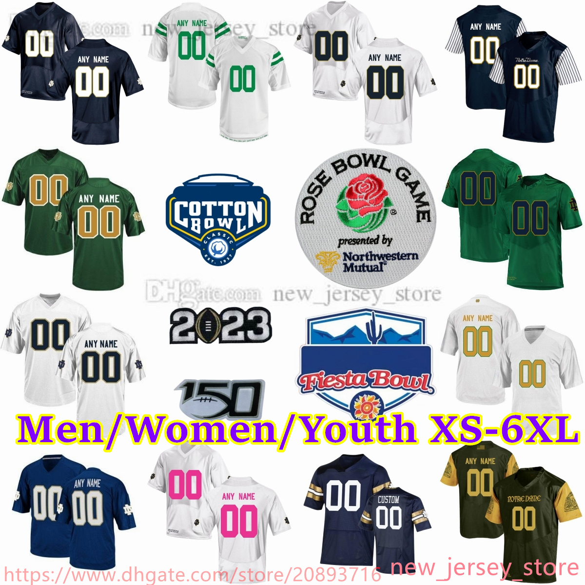 Custom 2023 NCAA College Notre Dame Fighting Irish Football Jersey 16 Brandon Joseph 22 Harrison Smith 9 Jaylon Smith 55 Jarrett Patterson Stitched Men Women Youth, Add 150th patch
Custom 2023 NCAA College Notre Dame Fighting Irish Football Jersey 16 Brandon Joseph 22 Harrison Smith 9 Jaylon Smith 55 Jarrett Patterson Stitched Men Women Youth, Add 150th patch