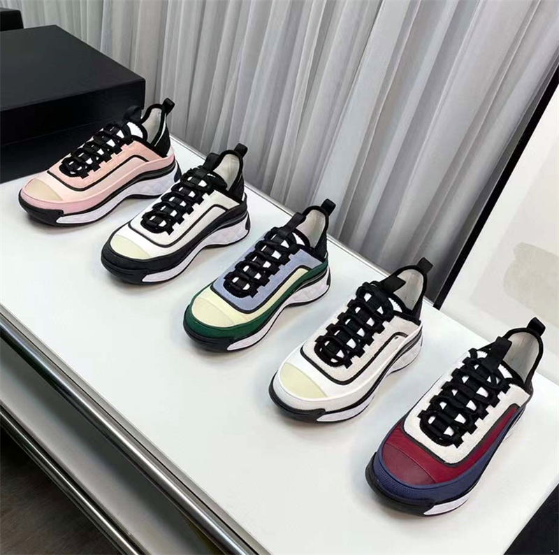 designer shoes womens trainers casual shoes spring and autumn new men's color matching sneakers fashion embroidered couple shoes outdoor running shoes size 35-46