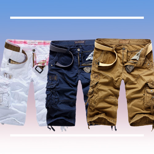 high Quality Fashion outdoor Runway Patch Straight White Khaki Black Blue 5color Camo Tactical Cargo Shorts Men Plus Size4557044