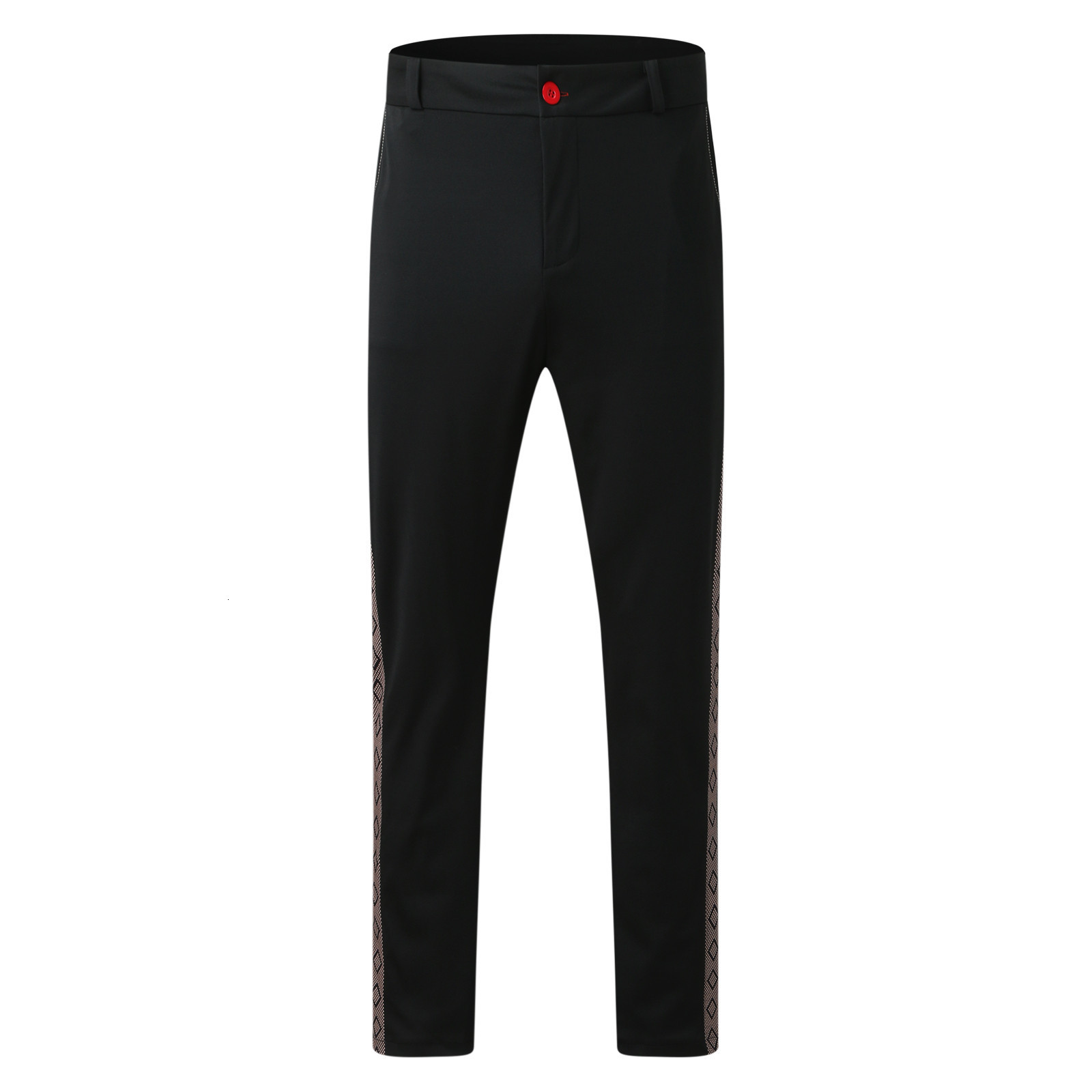 Men's Pants Casual Diamond Skinny Pencil Autumn And Winter Zipper Elastic Waist Trousers Business clothing 230705