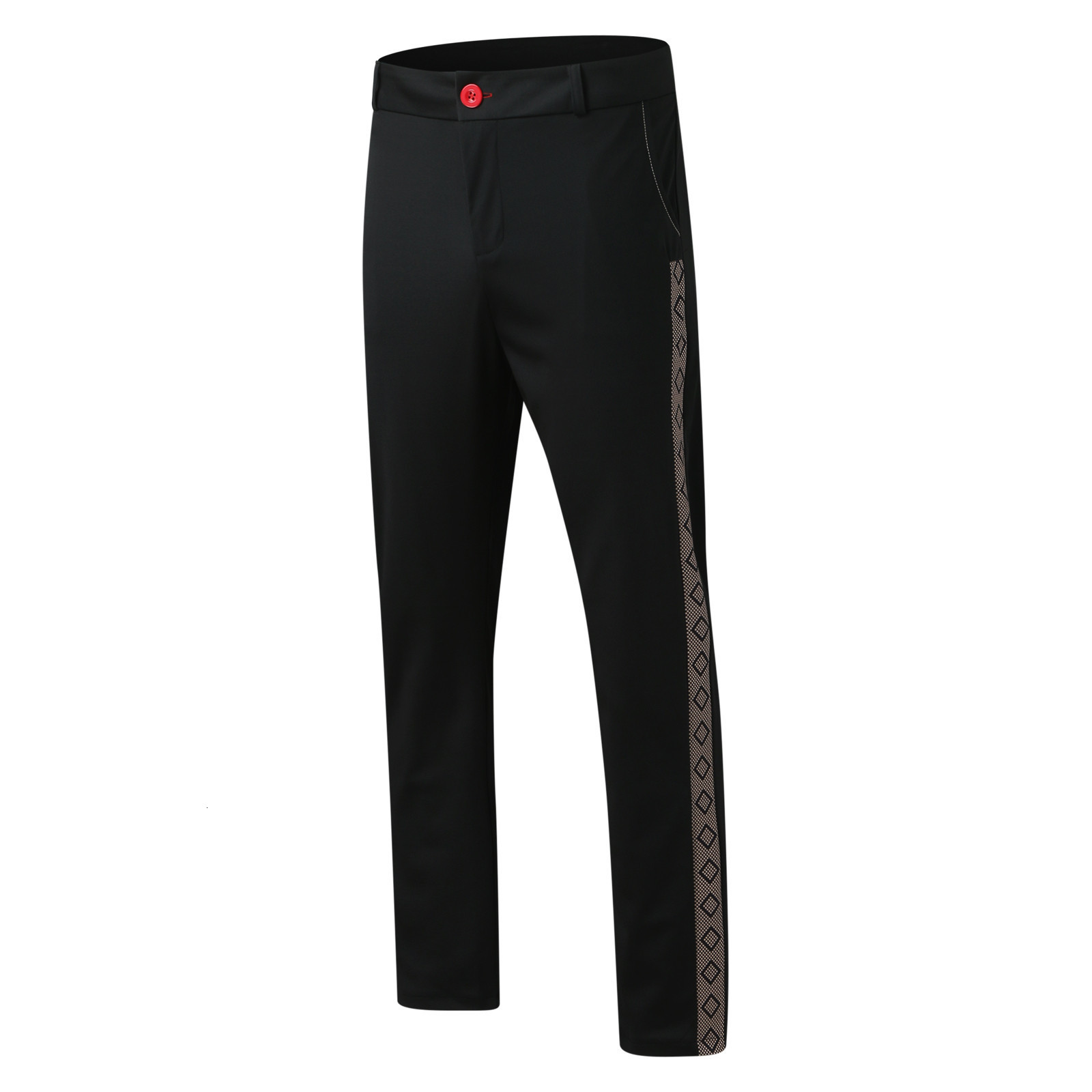 Men's Pants Casual Diamond Skinny Pencil Autumn And Winter Zipper Elastic Waist Trousers Business clothing 230705