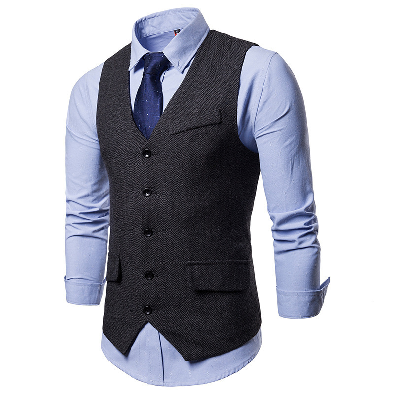 Men's Vests Vest Dark Single Breasted Blended Mens Denim Jeans Waistcoat Jacket Slim Fit Casual Formal Business Male 230705