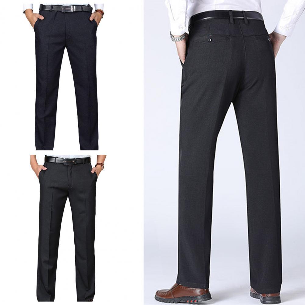 Men's Pants Workwear Comfy Full Length Casual Male Straight Leg Daily Clothing 230705