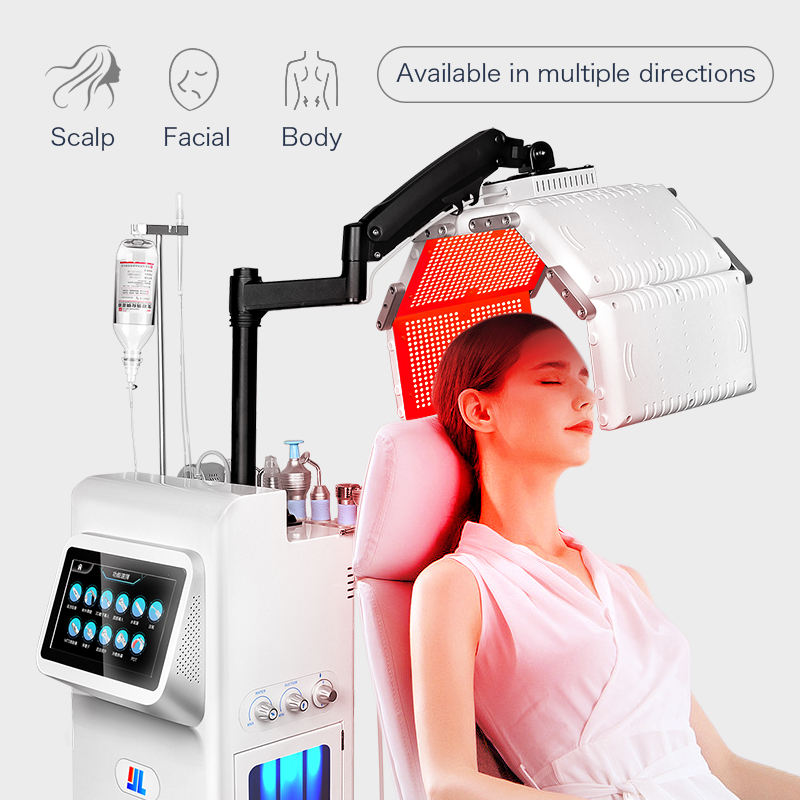 High-end Photon Therapy Hair Scalp Care Skin Whitening 11 in 1 Device Skin Rejuvenation V Face Shaping Pore Shrink Wrinkle Redness Reduce Oxygen Aqua 