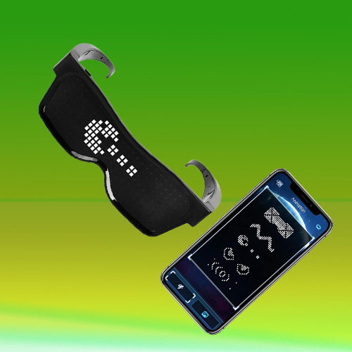 Bluetooth customizable LED Light Up glasses for Bar Dynamic Flashing carnival party music festival Halloween USB rechargeable