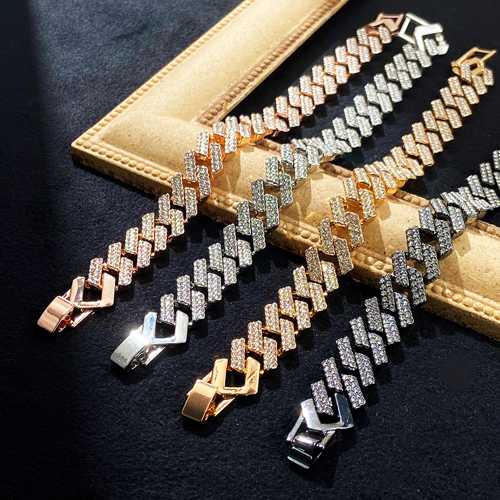 Chain Fashion Cuban Bracelet Necklace Couple Cuban Chain Bungee Hip Hop Trend Bracelet Necklace Men and Women Jewelry Gifts 230706
