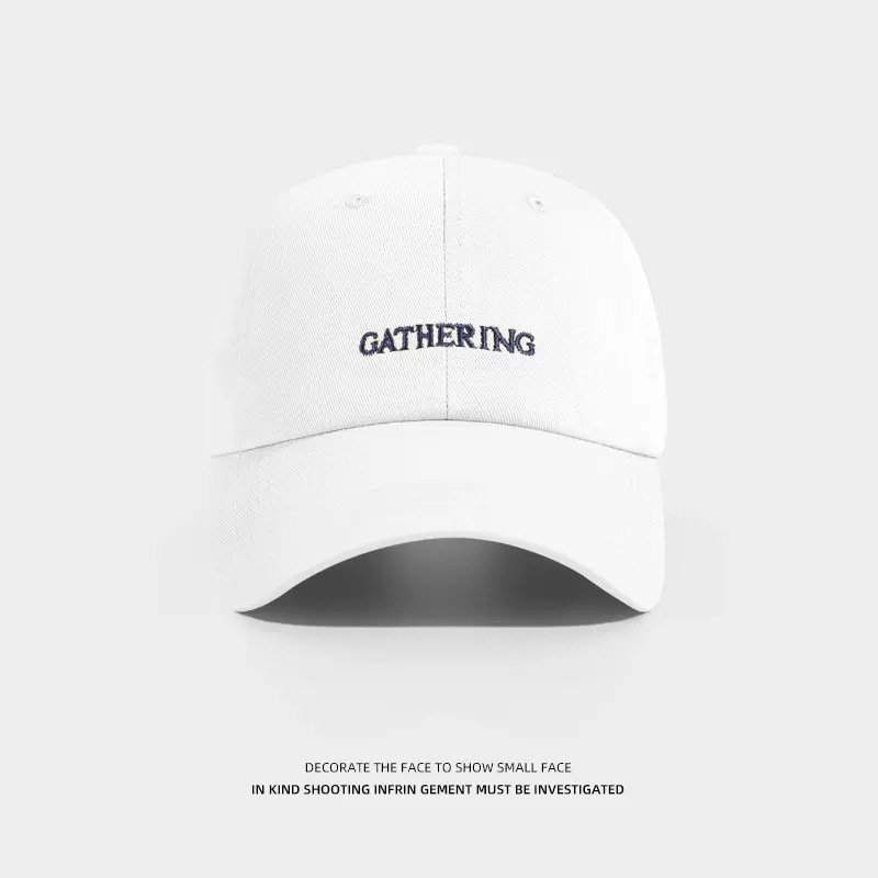 Cotton Baseball Cap for Women and Men Fashion Snapback Hat Casual Hip Hop Sun Caps GATHERING Embroidered Hats Unisex