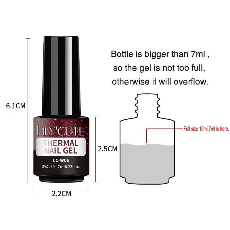 Nail Polish LILYCUTE Thermal Nail Gel Polish 3 Layers Temperature Shiny Color Changing Series Semi Permanent Soak Off UV Nail Gels Polish 230706