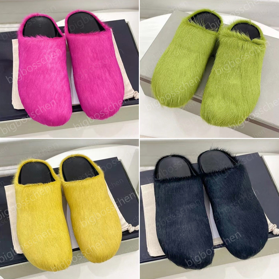 Marn Luxury horsehair slippers men's women's Trendy fur slippers clogs sandals Designers fashion leather flat heel outdoor Fussbett sabot lazy Casual boat shoes, Yellow
Marn Luxury horsehair slippers men's women's Trendy fur slippers clogs sandals Designers fashion leather flat heel outdoor Fussbett sabot lazy Casual boat shoes, Yellow