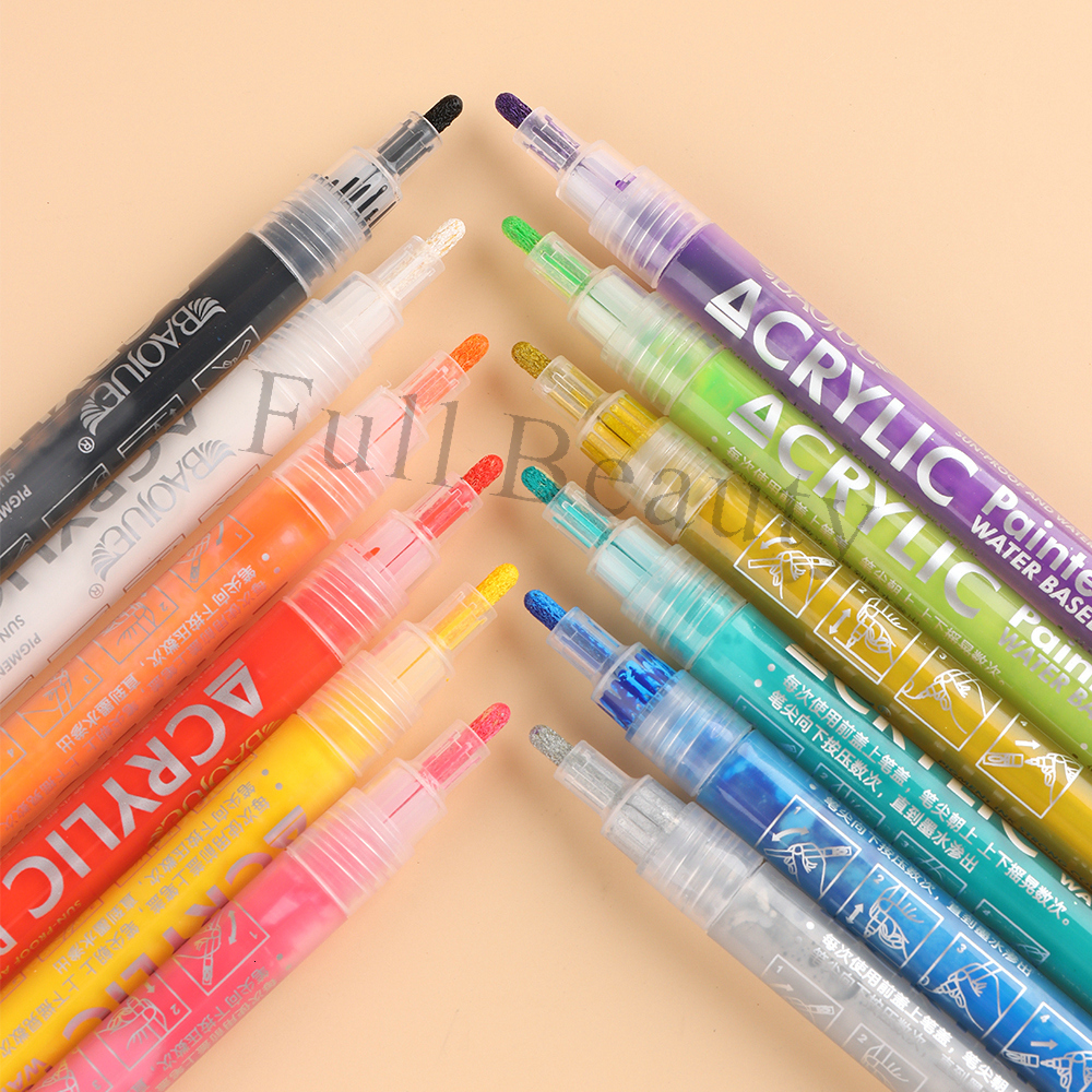 Nail Gel 12Pcs Nail Art Graffiti Pen Set Waterproof Drawing Marker Pen For Nails Neon Enemals Black White Painting Gel Manicure GLTY0112 230706