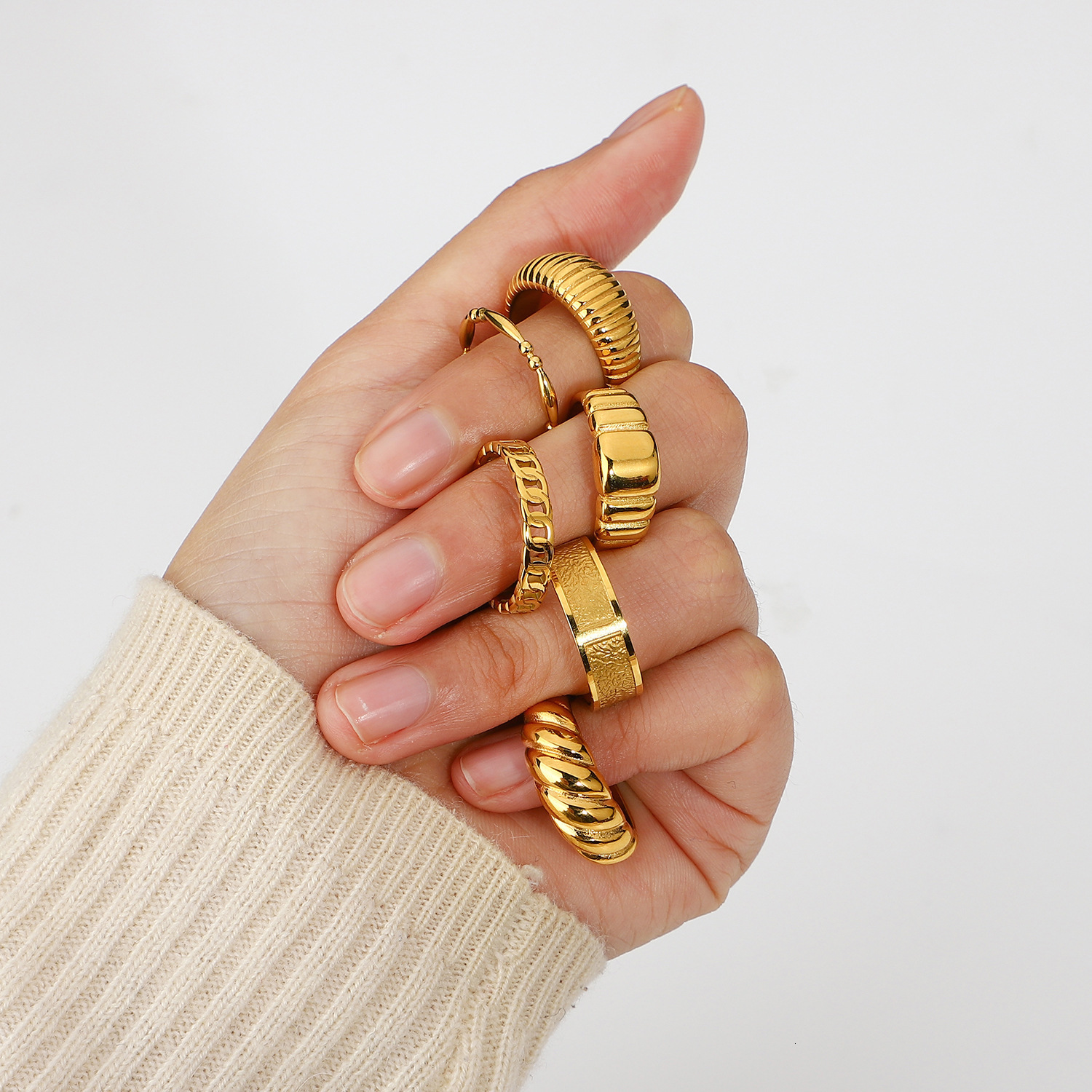 Band Rings 316L Stainless Steel Ring Anillo Ringen Anillos Mujer Women Rings Bague Couple Matching Jewlery Fashion Gifts Accessories 230706