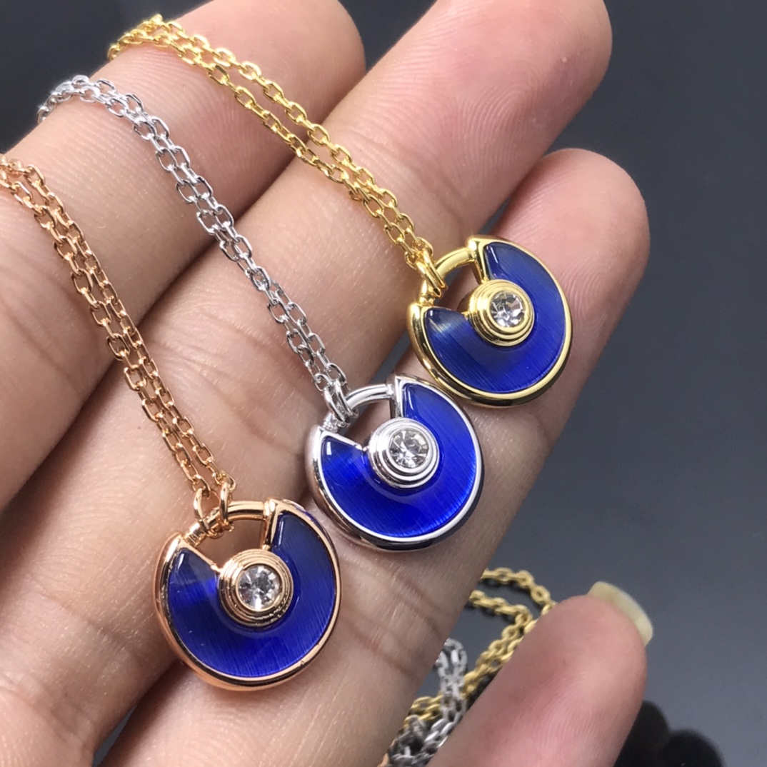 Fashion Necklaces LOVE necklace Designer Jewelry party Sterling Sier double rings diamond pendant Rose Gold necklaces for women long chain jewelry