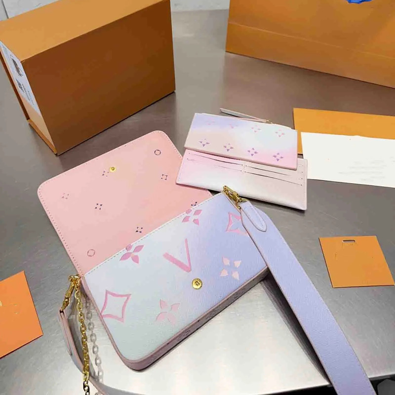 Luxurys bag Designer Multi Felicie Pochette Women Chain Bags Wallet Messenger Leather Handbags Shoulder Flower Purse Crossbody Bag dhgate, Pink
Luxurys bag Designer Multi Felicie Pochette Women Chain Bags Wallet Messenger Leather Handbags Shoulder Flower Purse Crossbody Bag dhgate, Pink