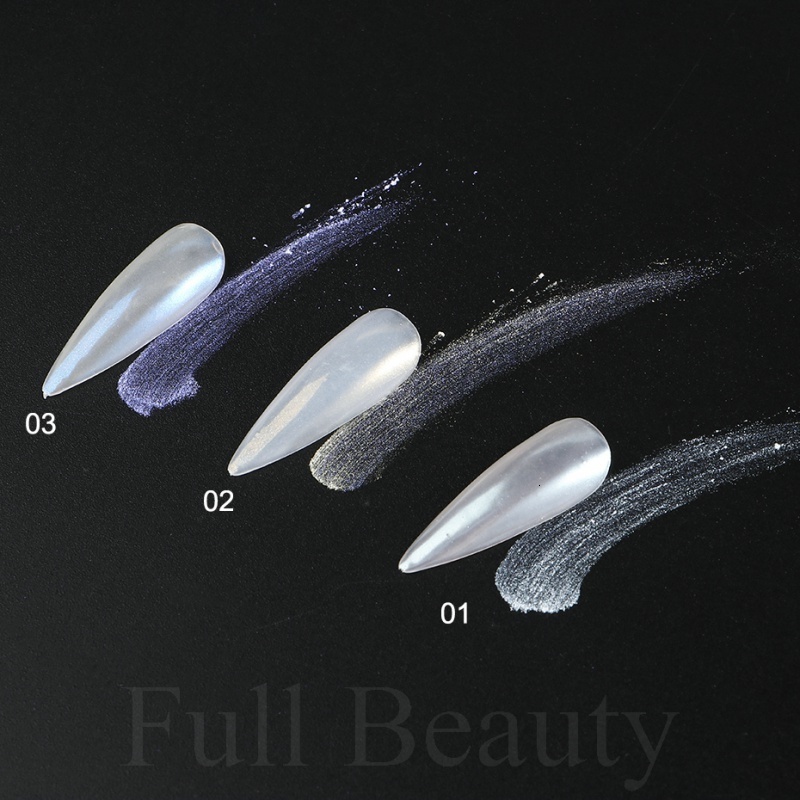 Nail Glitter Mirror Nail Powder Pigment Pearl White Rubbing on Nail Art Glitter Dust Chrome Aurora Blue Manicure Holographic Decorations TRZY 230705