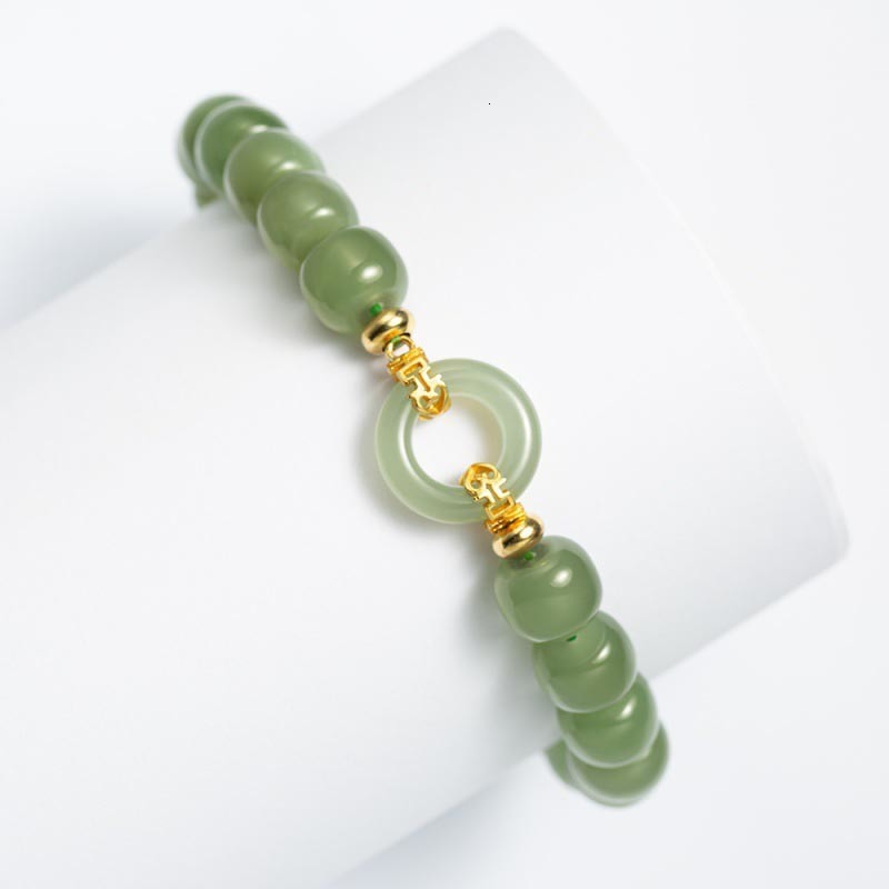 Chain Bohemian Vintage Beaded Natural Hetian Jade Bracelet Elegant Retro Fashion Hand Ornaments Bracelet Women Casual Jewelry Gift 230706