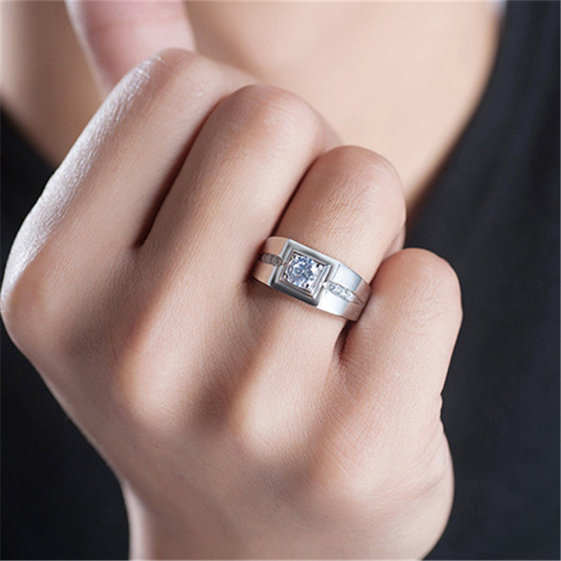 Band Rings Mens Classic Simple Cubic Zircon 8MM Wide Ring Fashion Jewelry Gifts R0252 Size US 789101112 230706