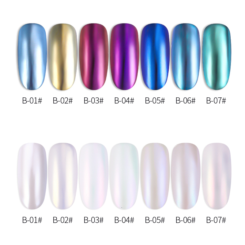 Nail Glitter 1 Box Mirror Glitter Nail Polish Chrome Pigment DIY Salon Micro Holographic Powder Unicorn Nail Art Decoration Manicure 230705