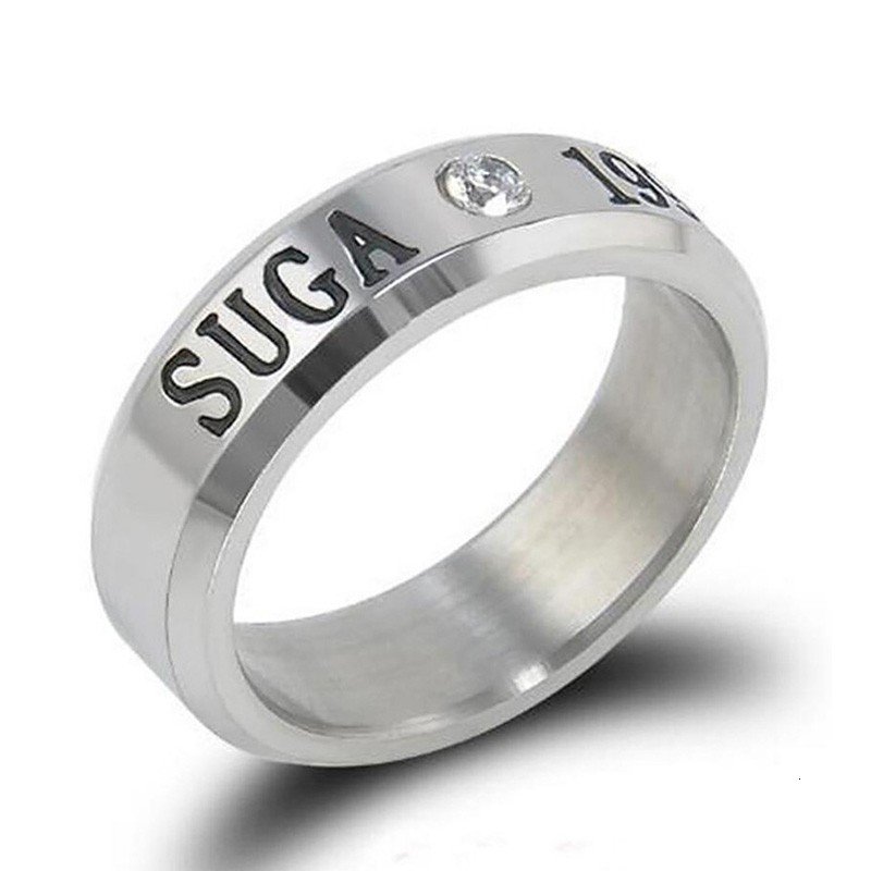 Band Rings Kpop Accessories Ring Men Stainless Steel Jimin Jhope V Finger Rings Women Men Jewelry Friends Gifts Casual Party Sport Jewelry 230706