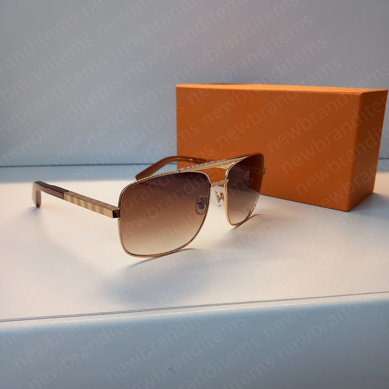 Luxury Fashion Classic 0259 Sunglasses For Men Metal Square Gold Frame UV400 mens Vintage Style Attitude Sunglasses UV Protection designer Eyewear With Box