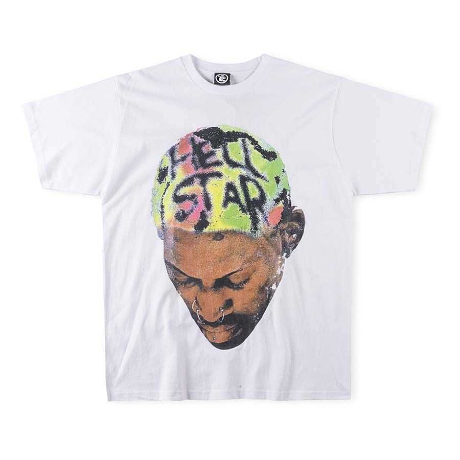 Designer Fashion Clothing Tees Tshirts High Street Hellstar Studios Rodman Head Print Trendy Men's and Women's Short Sleeve T-shirt Rock Hip hop, White
Designer Fashion Clothing Tees Tshirts High Street Hellstar Studios Rodman Head Print Trendy Men's and Women's Short Sleeve T-shirt Rock Hip hop, White
