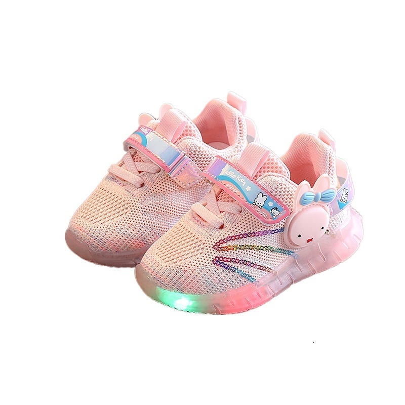 Sneakers Children Casual Running Shoes with Light LED Boys Girls Autumn Sneakers Spring Cartoon Sport Shoes Fashion Rabbit Kid Shoes 230705